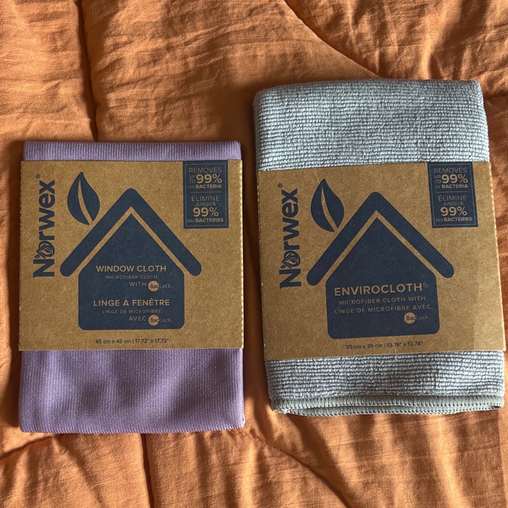 Norwex Purple and Gray Cloth Duo